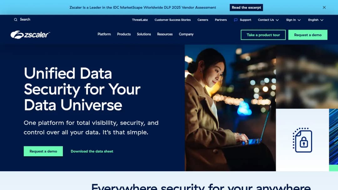 Zscaler Data Protection screenshot