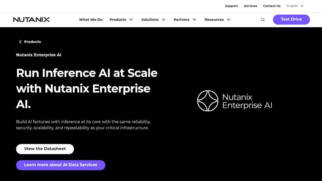 Nutanix Enterprise AI screenshot