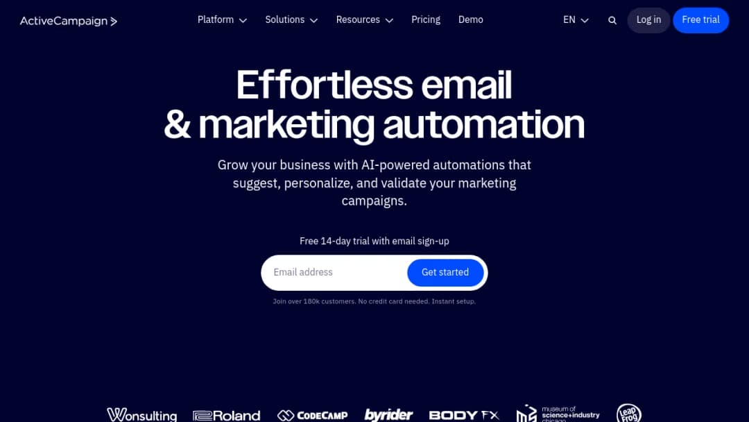 Activecampaign screenshot