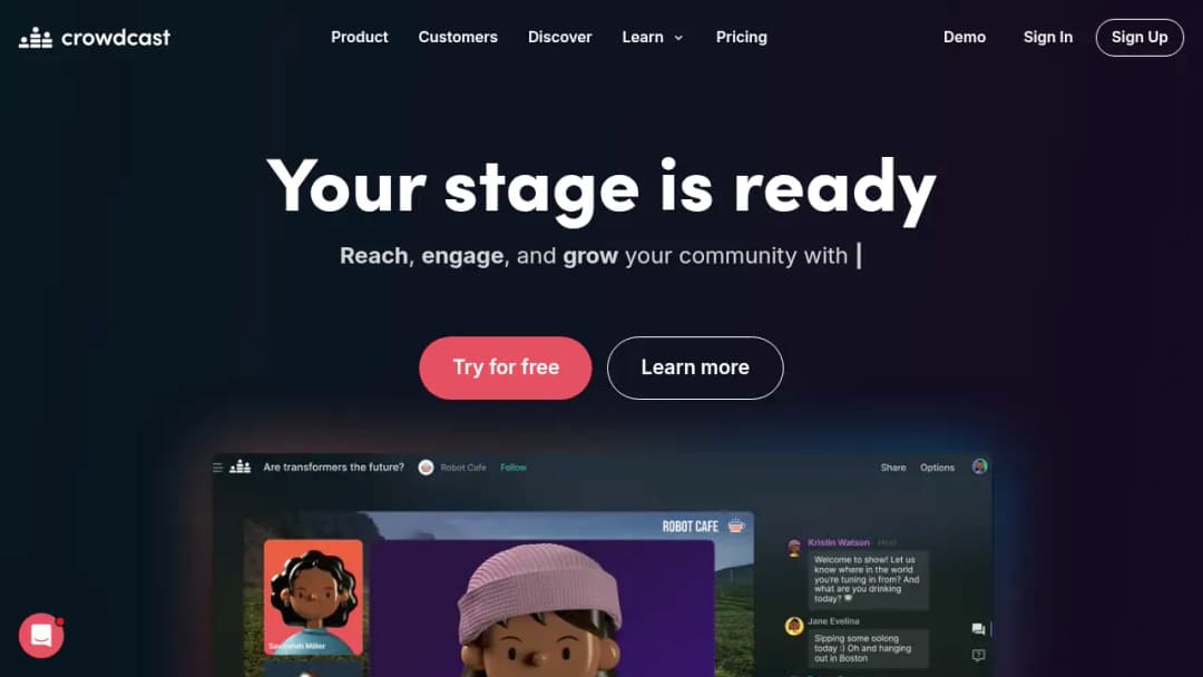 Crowdcast screenshot