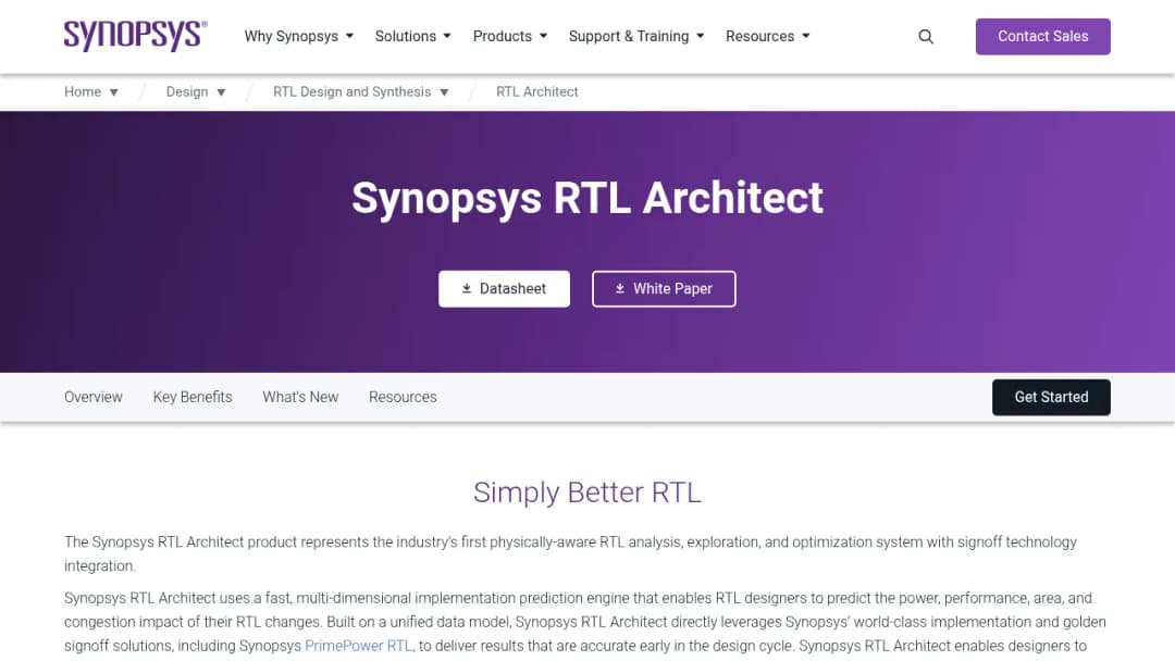 Synopsys RTL Architect screenshot