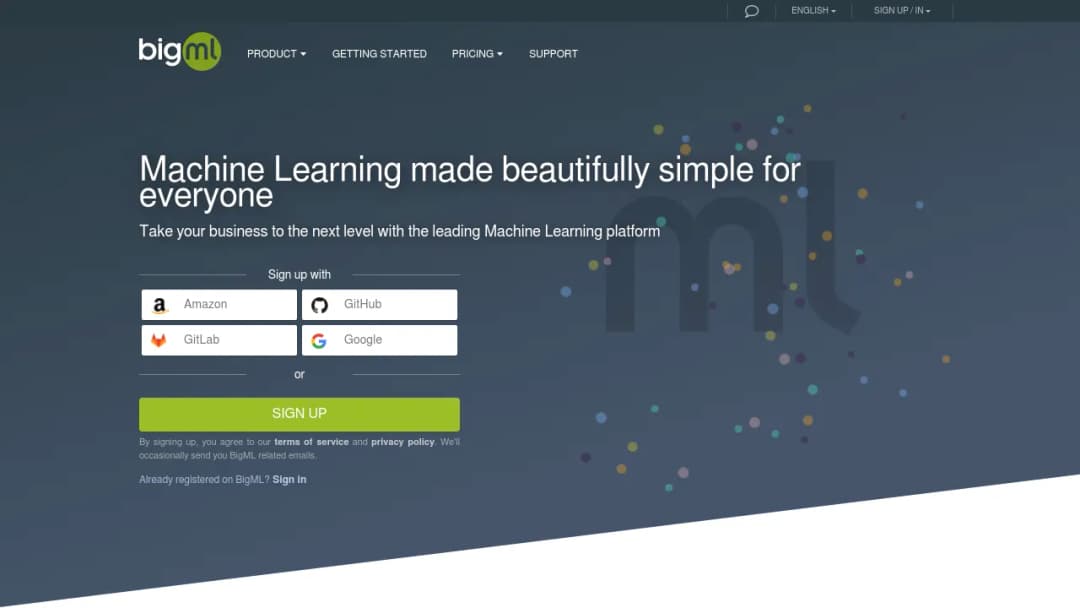 BigML screenshot