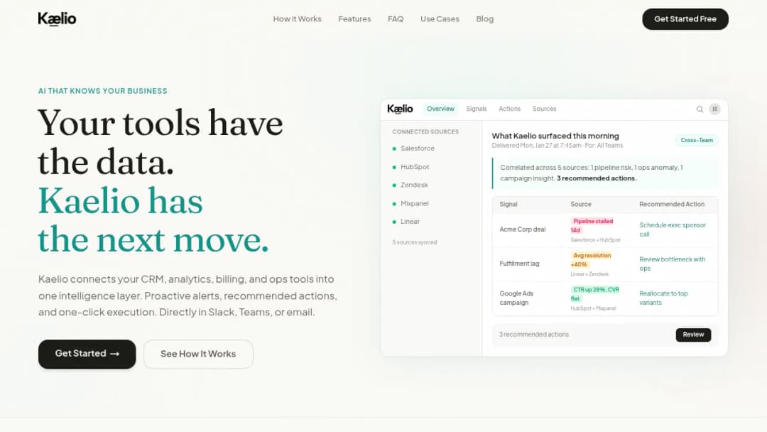Kaelio screenshot