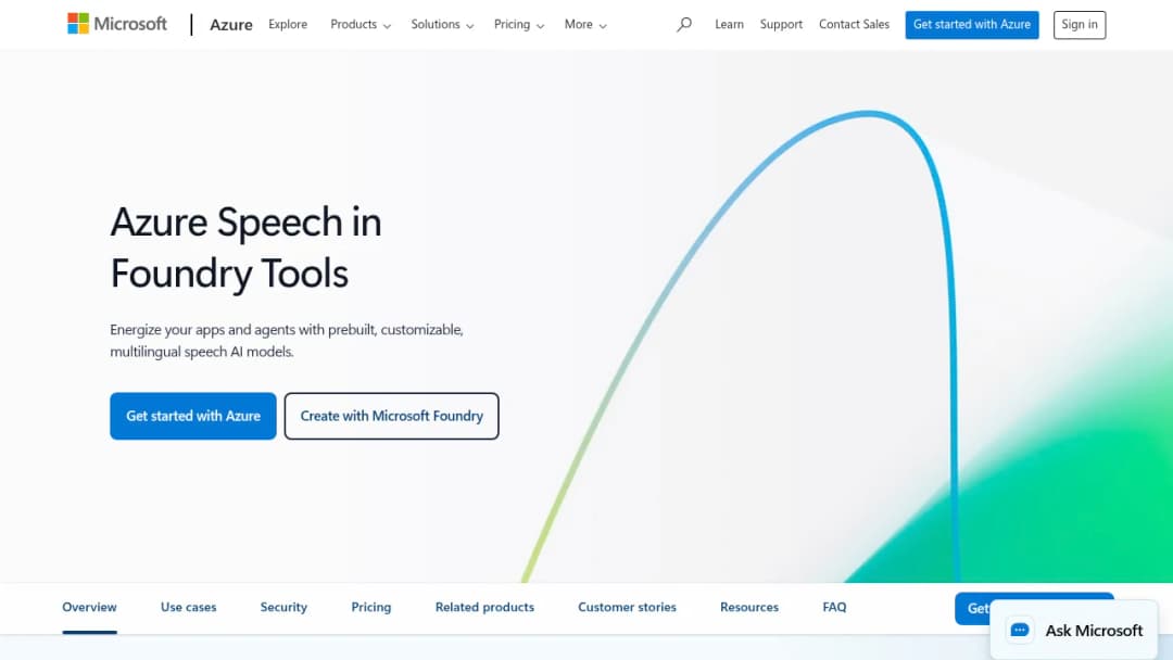 Azure AI Speech screenshot