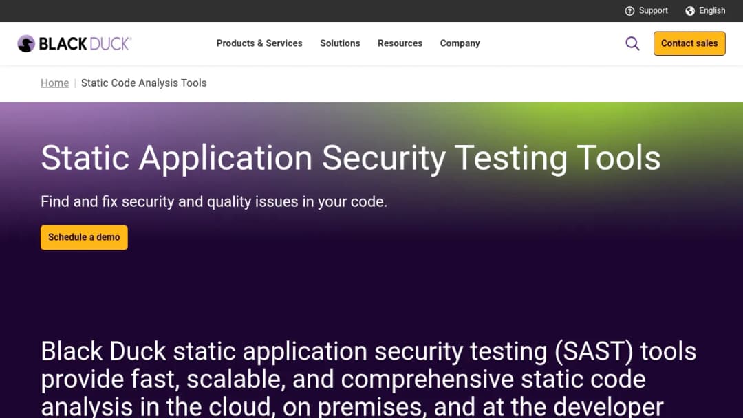 Synopsys Static Analysis screenshot