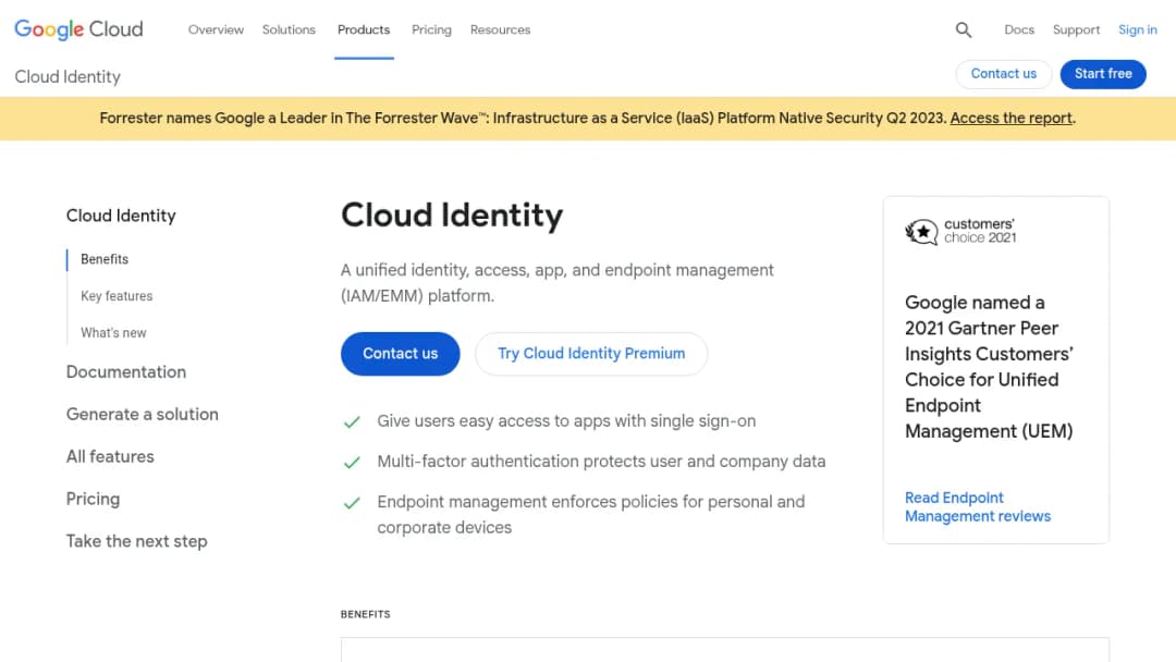 Cloud Identity screenshot