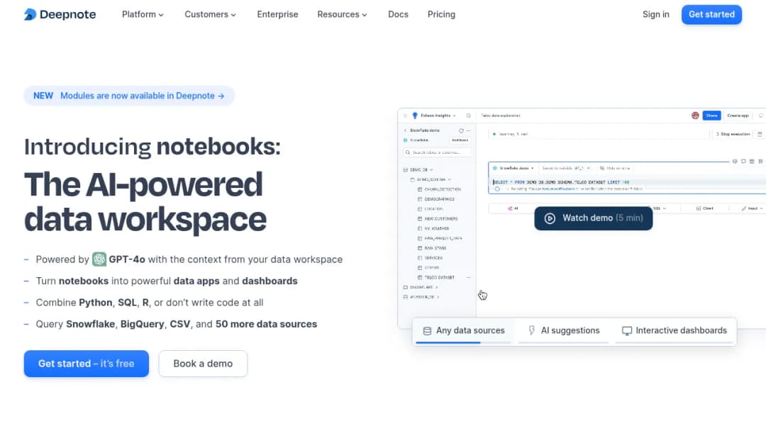 Deepnote screenshot
