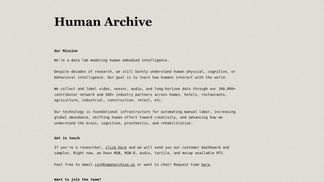 Human Archive screenshot