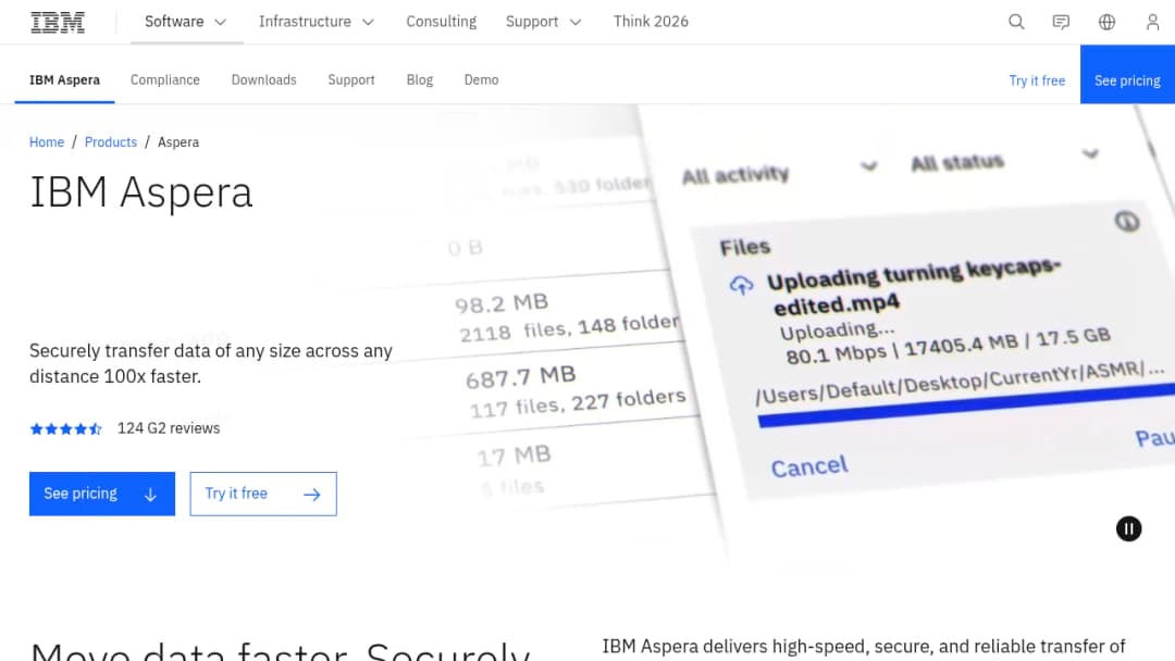IBM Aspera screenshot