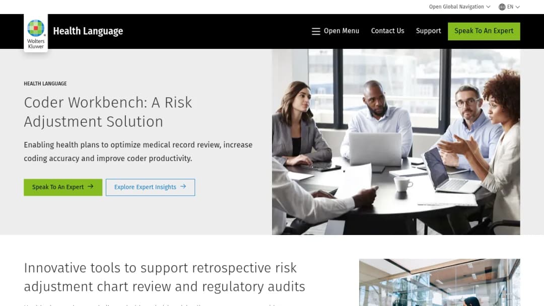 Wolters Kluwer Health Language: Risk Adjustment screenshot