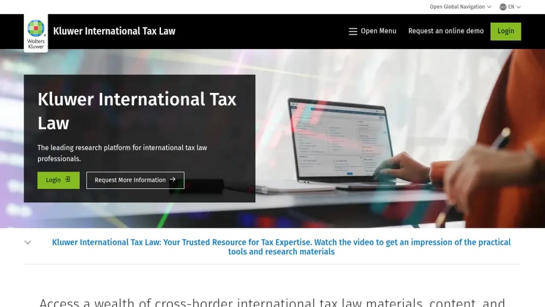 Wolters Kluwer Kluwer International Tax Law screenshot
