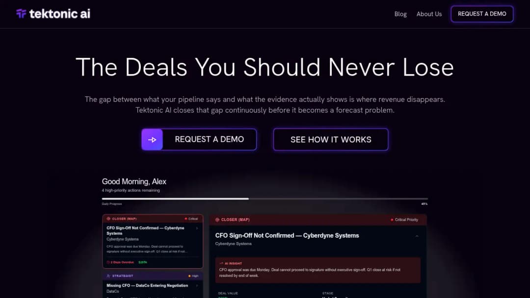 Tektonic AI screenshot