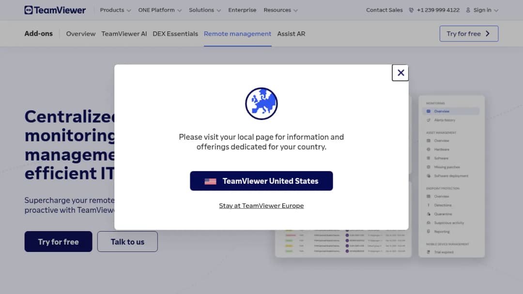 TeamViewer Remote Management screenshot