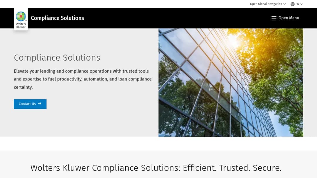 Wolters Kluwer Compliance Solutions screenshot