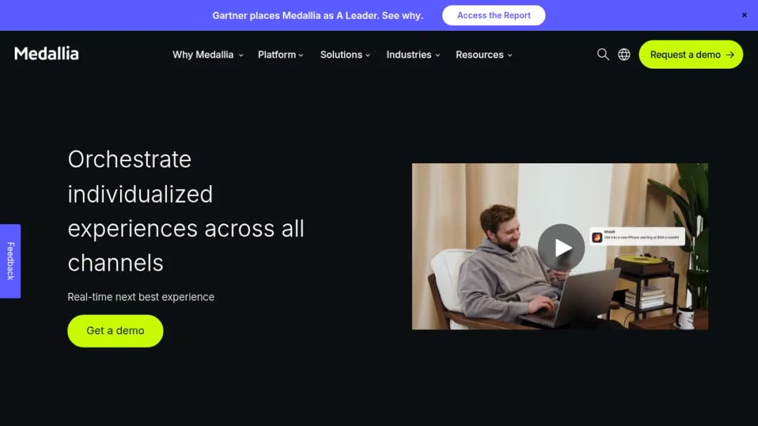 Medallia Experience Orchestration screenshot