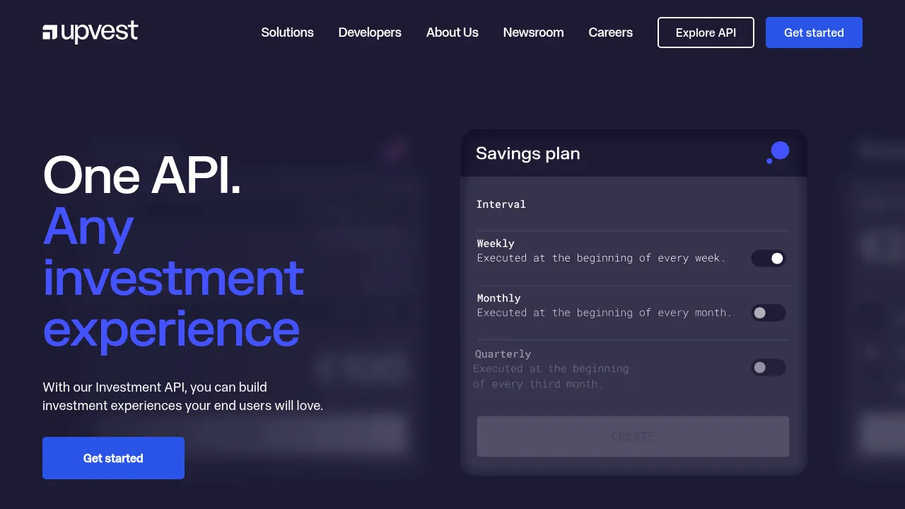 Upvest screenshot