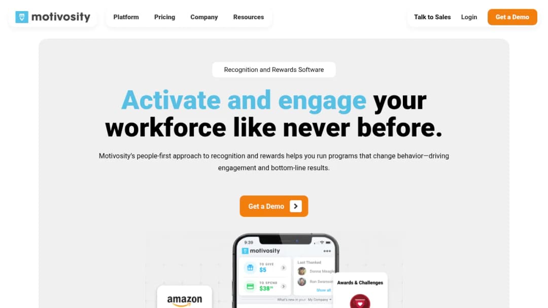 Motivosity screenshot
