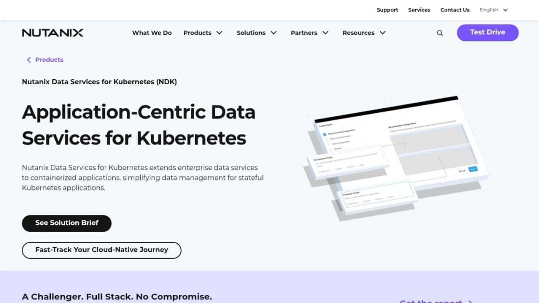 Nutanix Data Services for Kubernetes screenshot