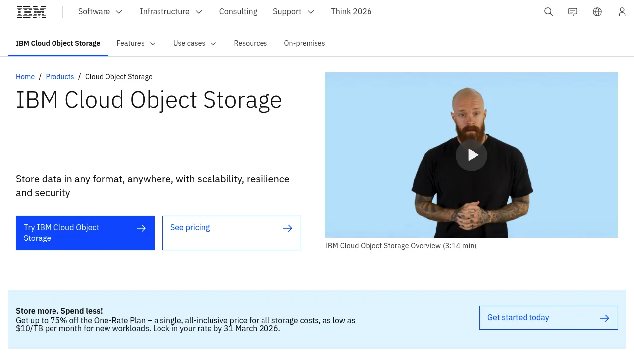 IBM Cloud Object Storage screenshot