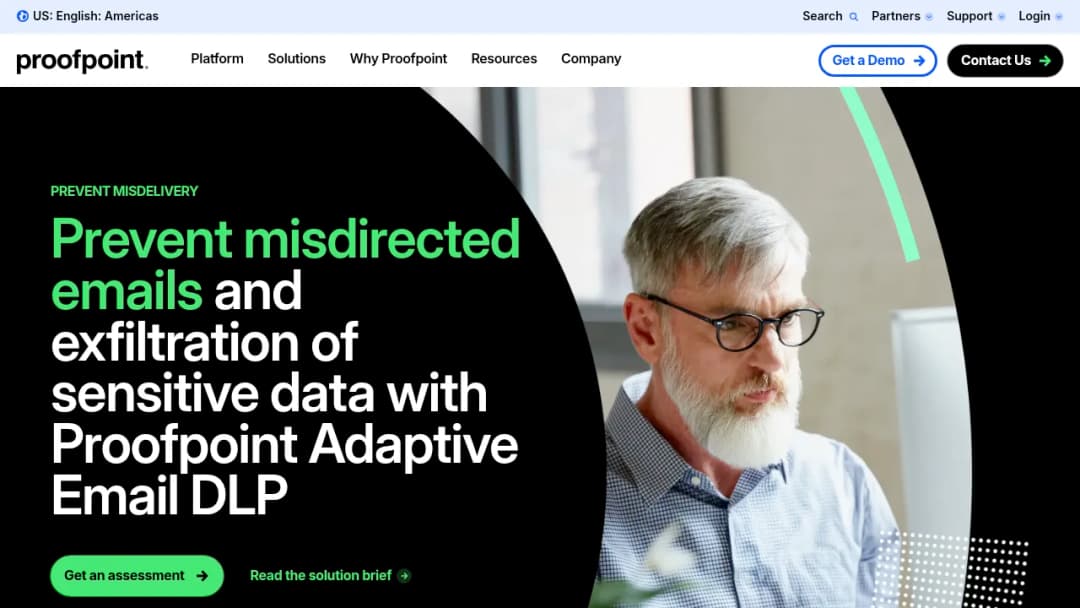 Proofpoint Adaptive Email DLP screenshot
