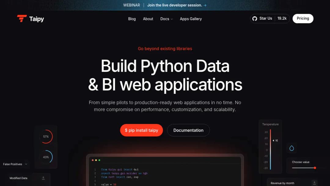 Taipy screenshot
