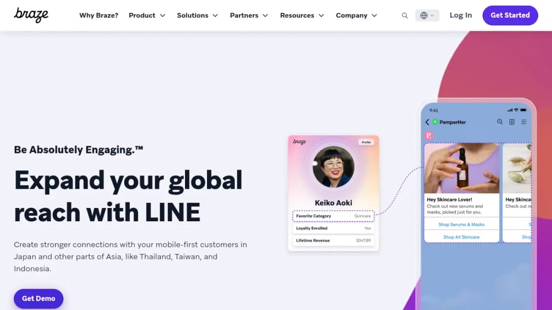 Braze LINE screenshot