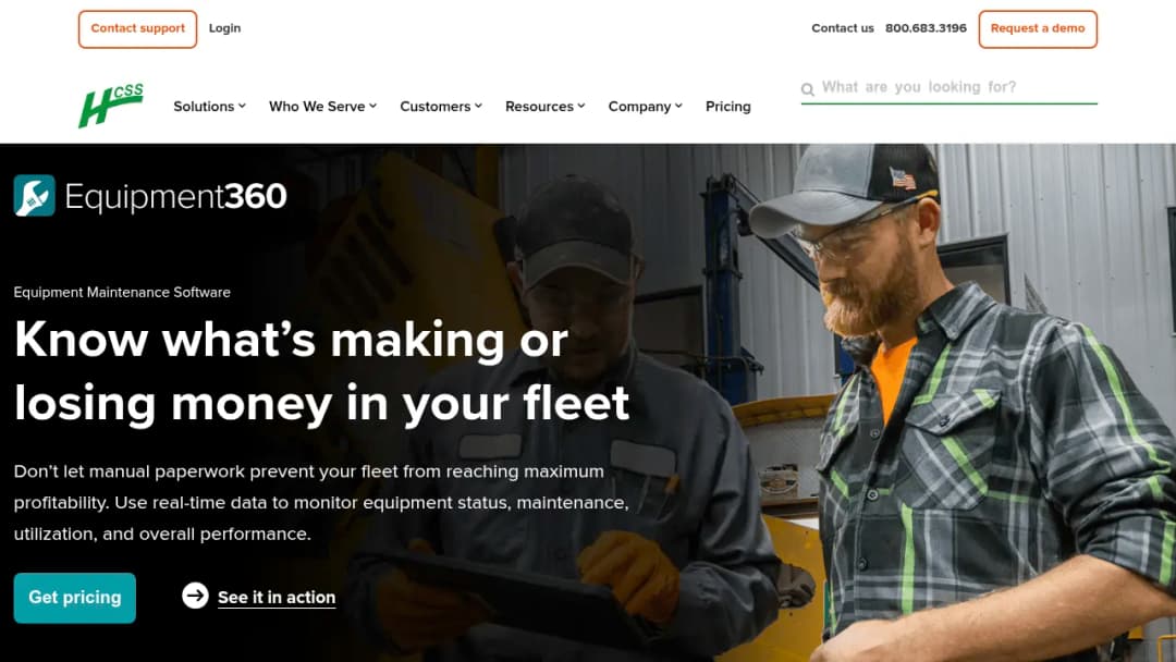 HCSS Equipment Maintenance screenshot