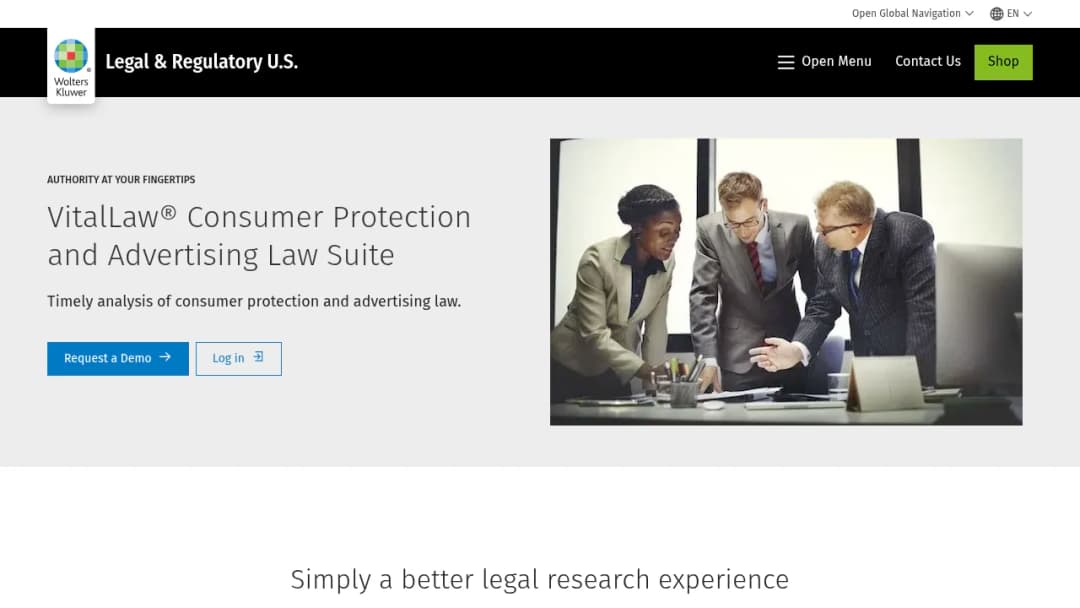 Wolters Kluwer VitalLaw® Consumer Protection and Advertising Law Suite screenshot
