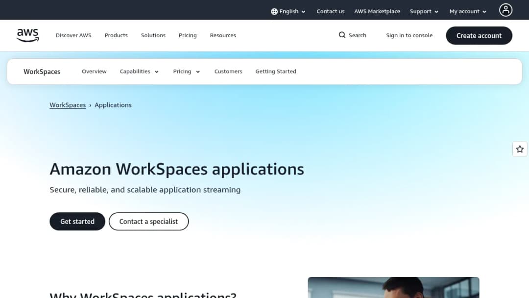 Amazon WorkSpaces Applications screenshot