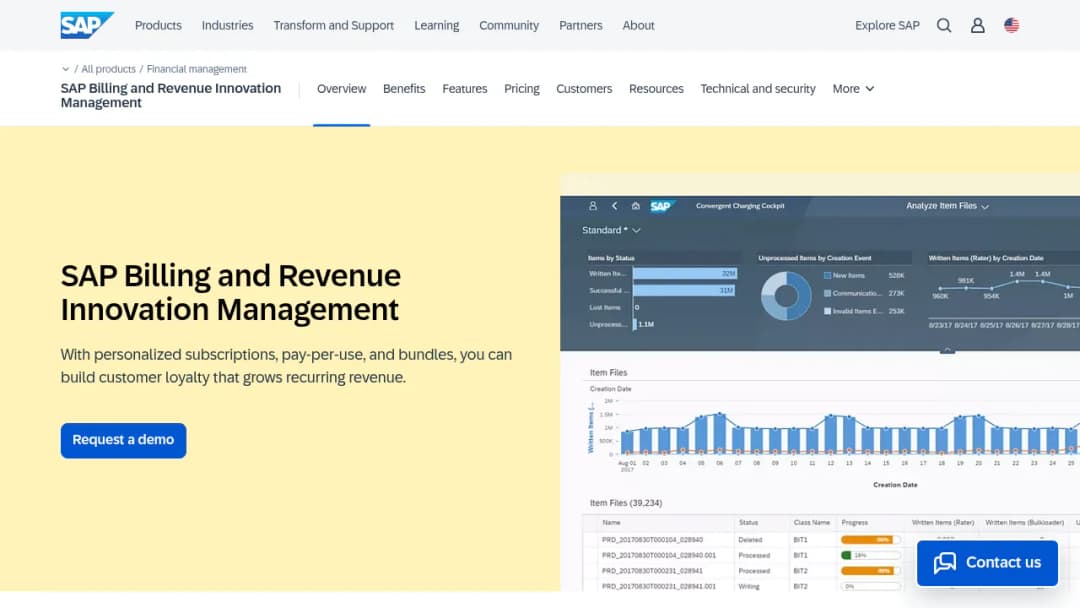 SAP Billing and Revenue Innovation Management screenshot