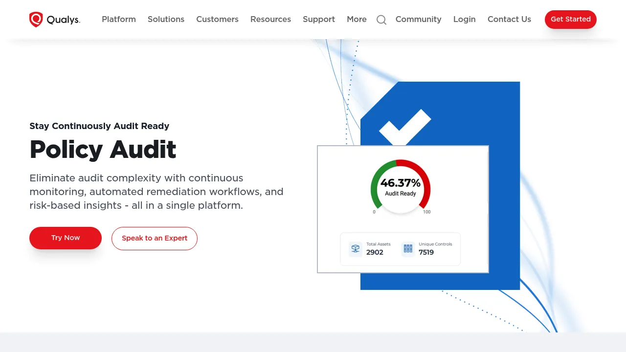 Qualys Policy Compliance screenshot