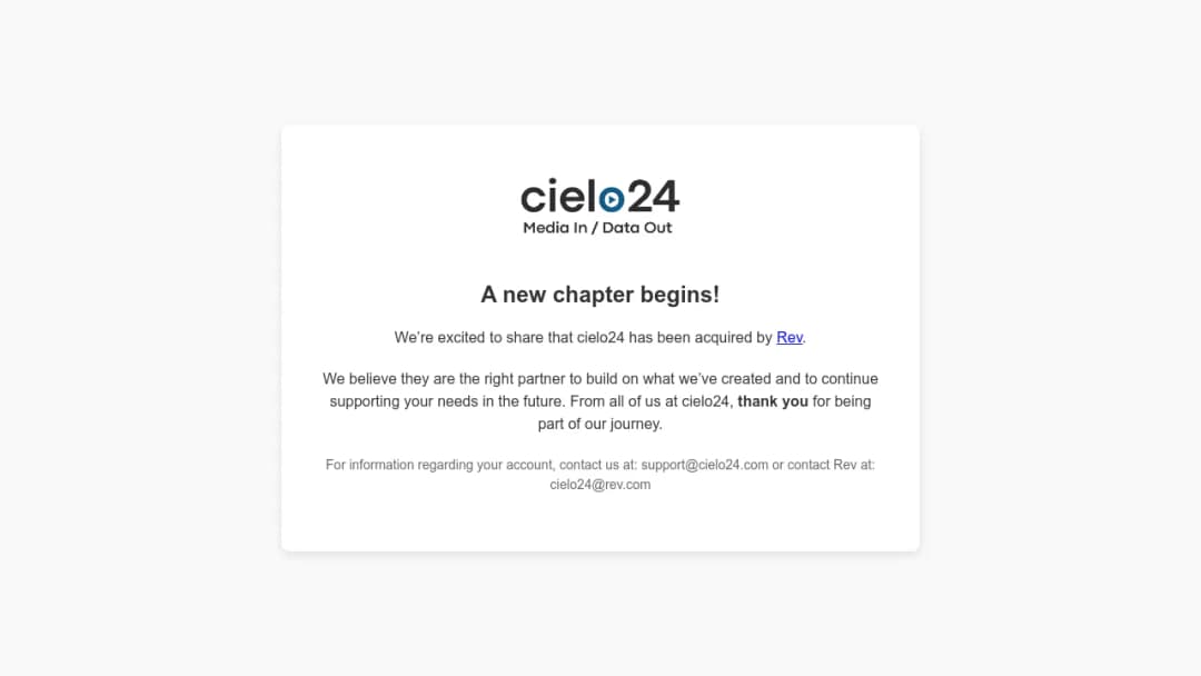 Cielo24 screenshot