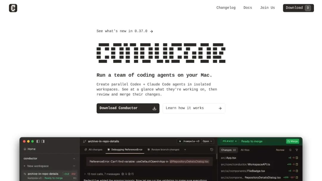 Conductor screenshot