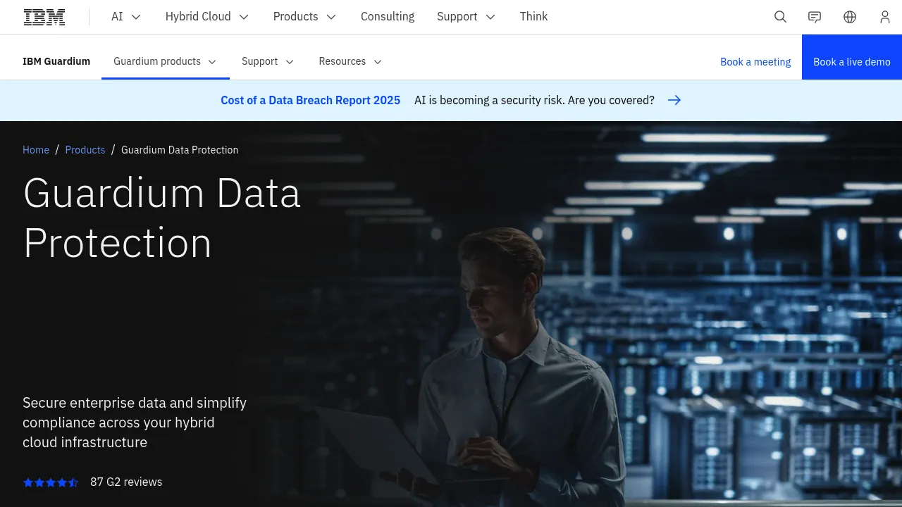 IBM Guardium Data Protection (or Guardium Insights) screenshot