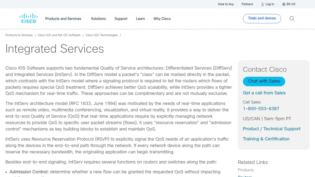 Cisco Integrated Services screenshot