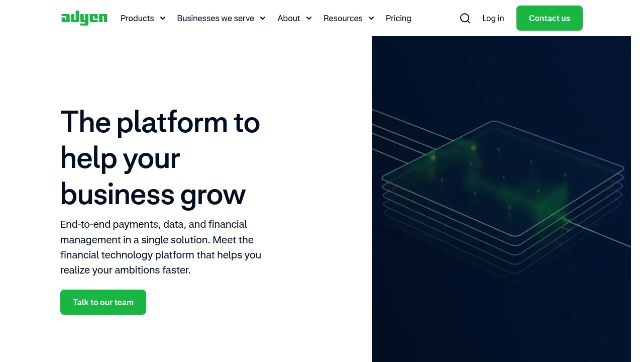 Adyen screenshot
