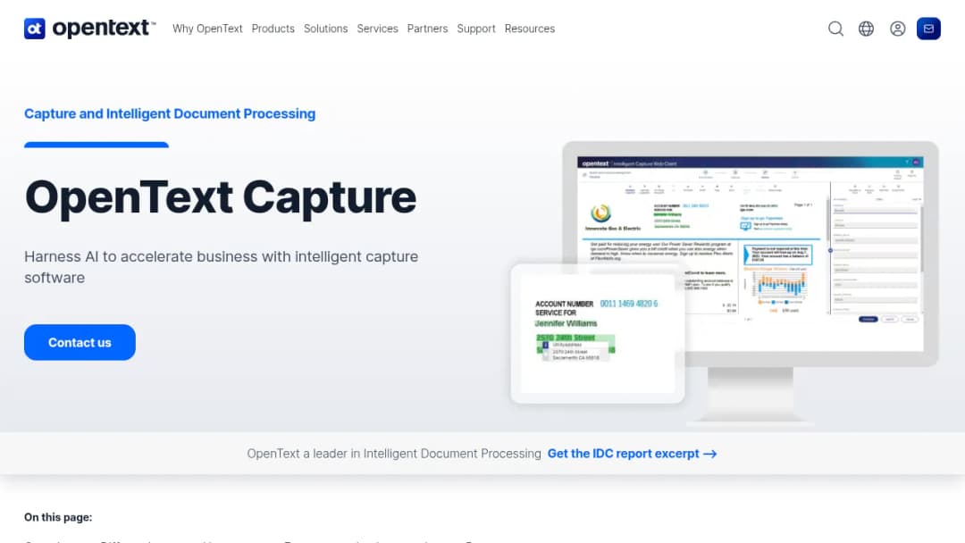 OpenText Capture screenshot