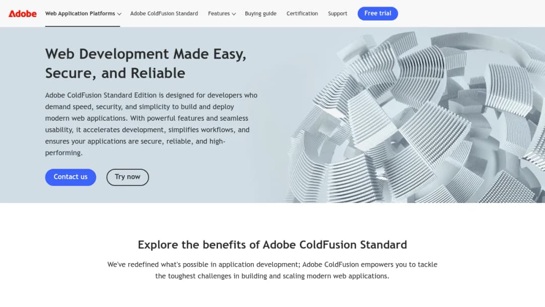 Adobe ColdFusion Standard screenshot