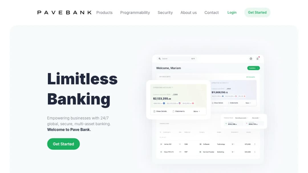 Pave Bank screenshot