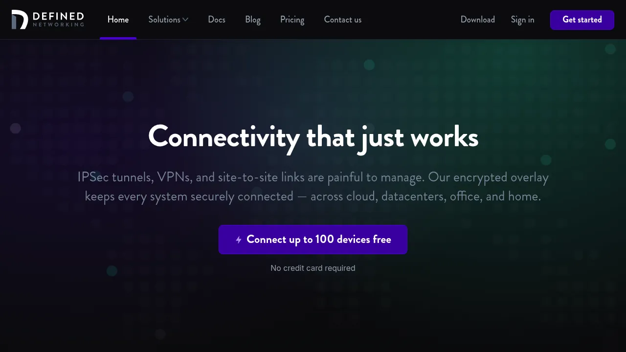 Defined Networking screenshot