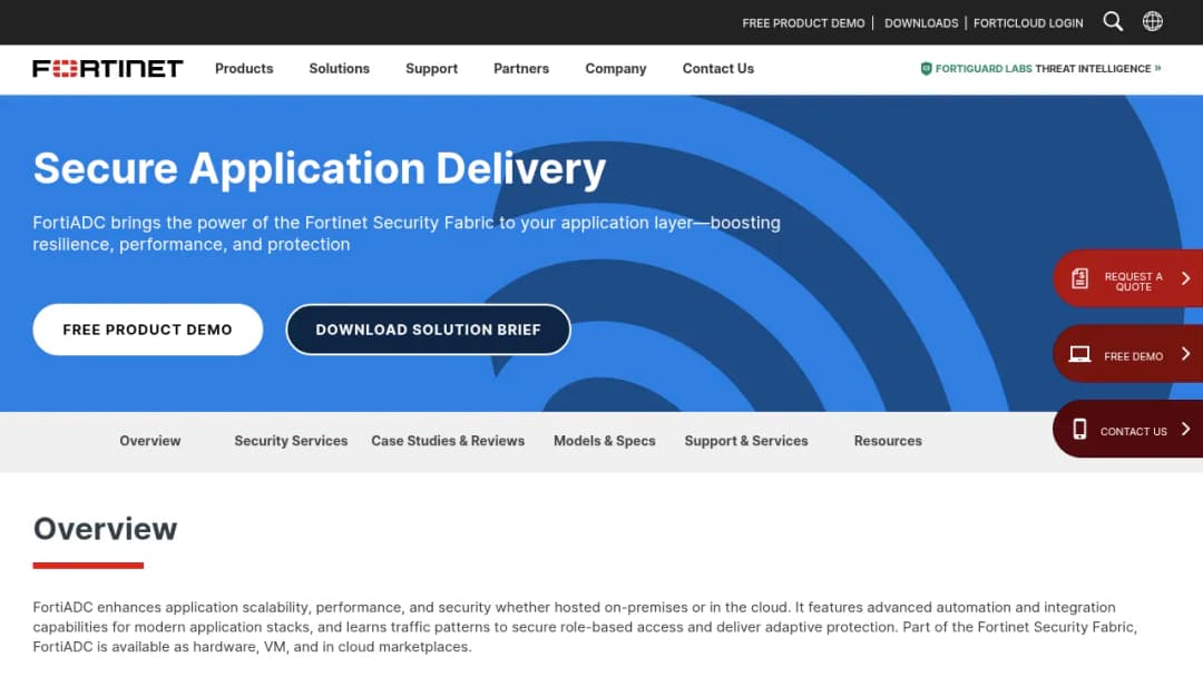 Fortinet Application Delivery & Server Load Balancing screenshot