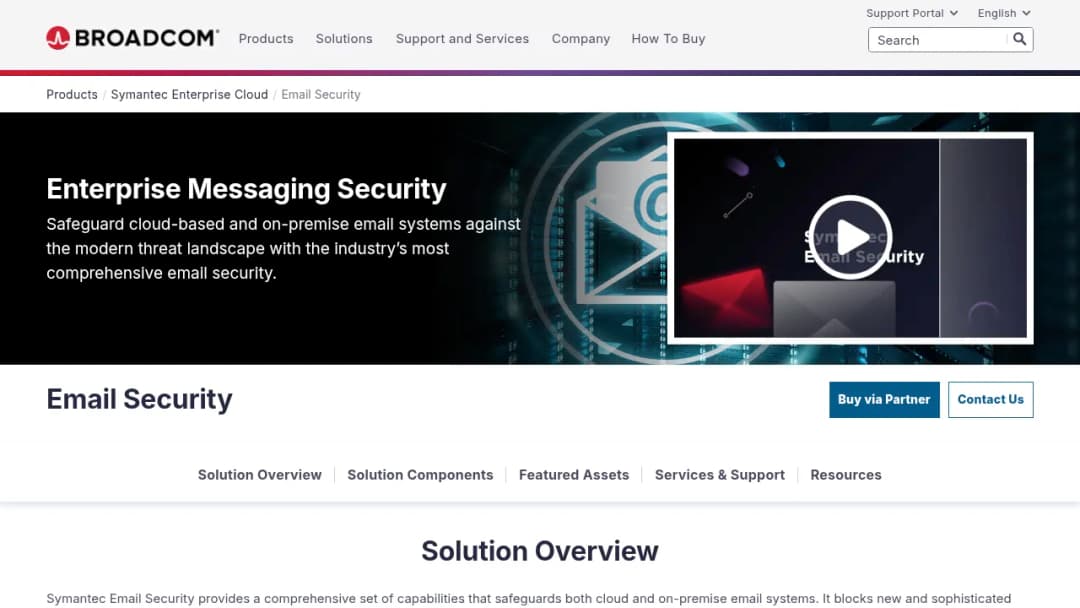 Broadcom Symantec Email Security screenshot
