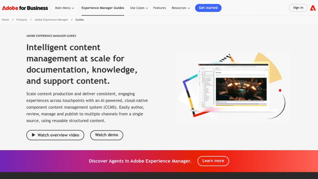 Adobe Experience Manager Guides screenshot