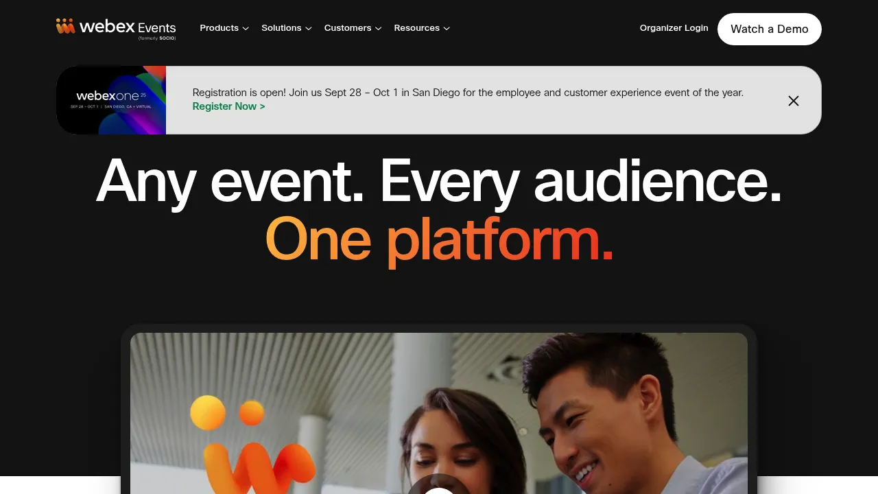 Webex Events screenshot
