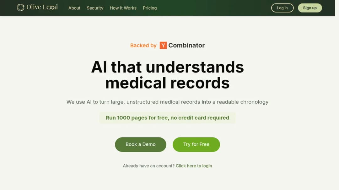 Olive Legal screenshot