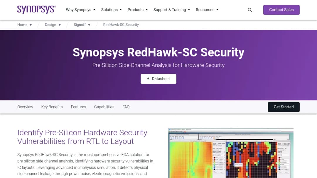Synopsys RedHawk-SC Security screenshot