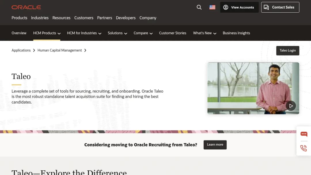 Oracle Taleo screenshot