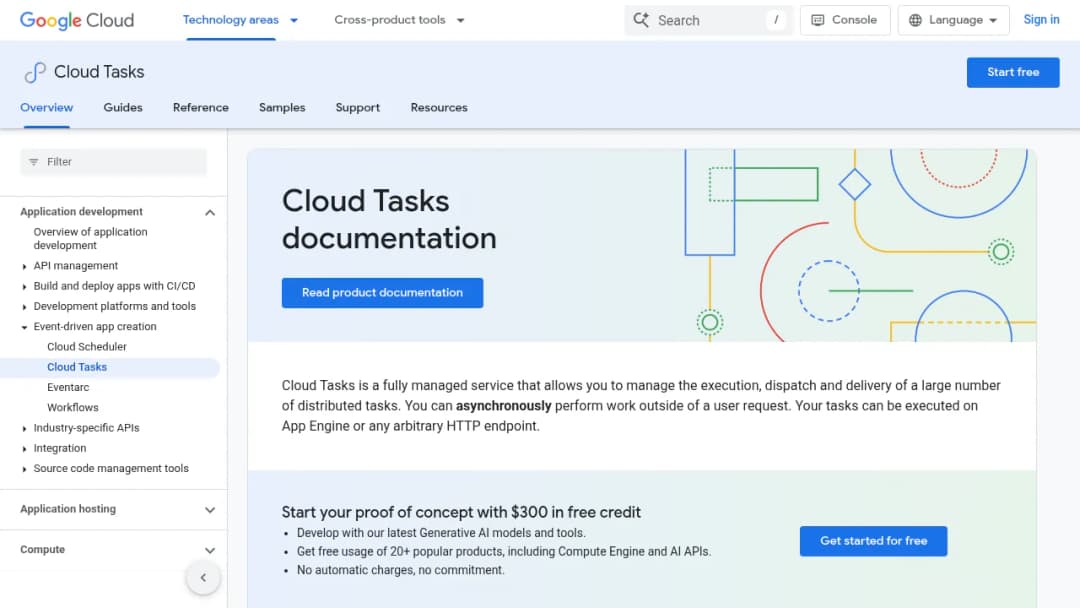 Google Cloud Tasks screenshot