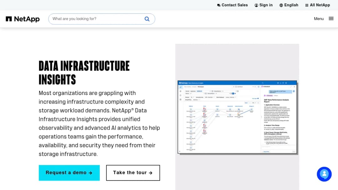 NetApp Data Infrastructure Insights screenshot