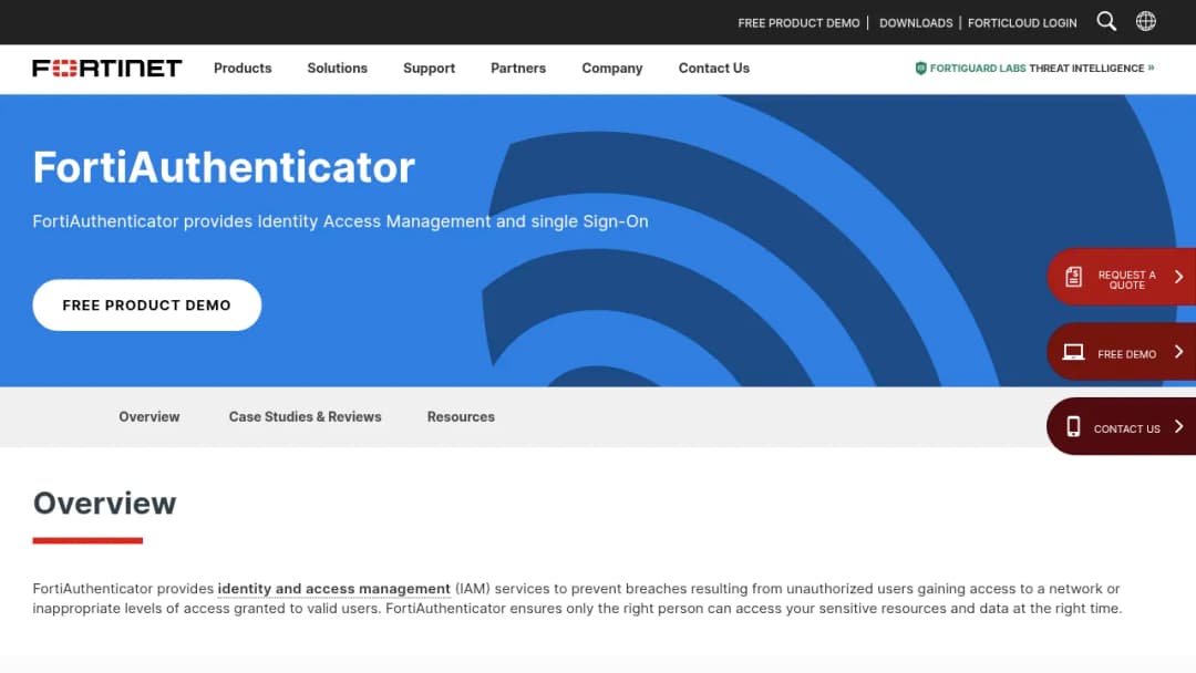 Fortinet FortiAuthenticator screenshot